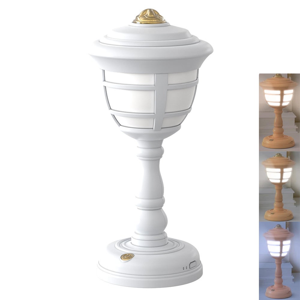 Mini lampka stołowa, lampka stołowa LED, bezprzewodowa lampka biurkowa, ładowalna lampka biurkowa (biała)