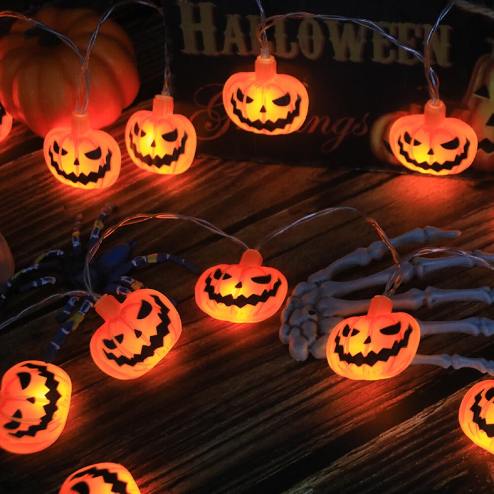 Zewnętrzne lampki choinkowe na Halloween, 3M 20 LED, lampki dyniowe, na imprezy halloweenowe i wieczory tematyczne