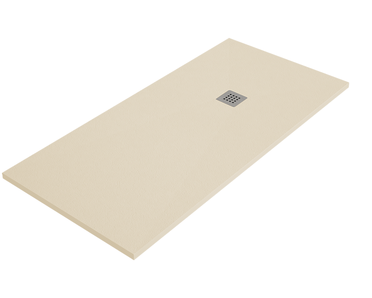 Brodzik ARDESIA 80x120 cm Kremowy kratka ze stali