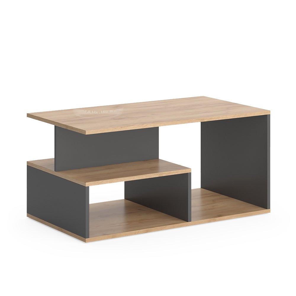 Vicco Stolik kawowy Hasso, Złoty dąb power/antracyt, 90 x 49.4 cm
