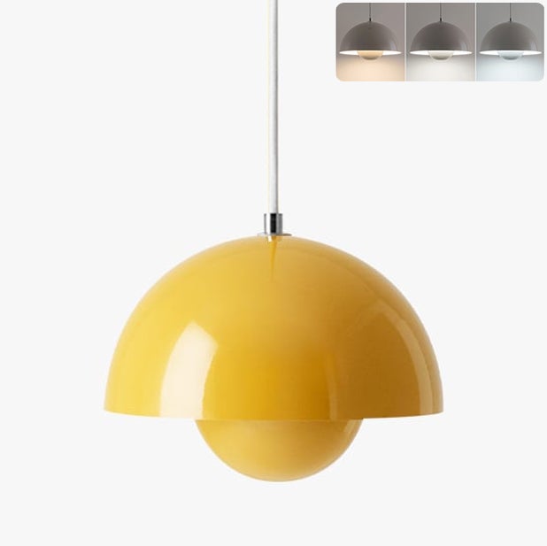 Żyrandol, nowoczesna lampa wisząca, plafon z żarówką, oświetlenie do dekoracji wnętrz, 3 temperatury barwowe, 23 cm (żółty)