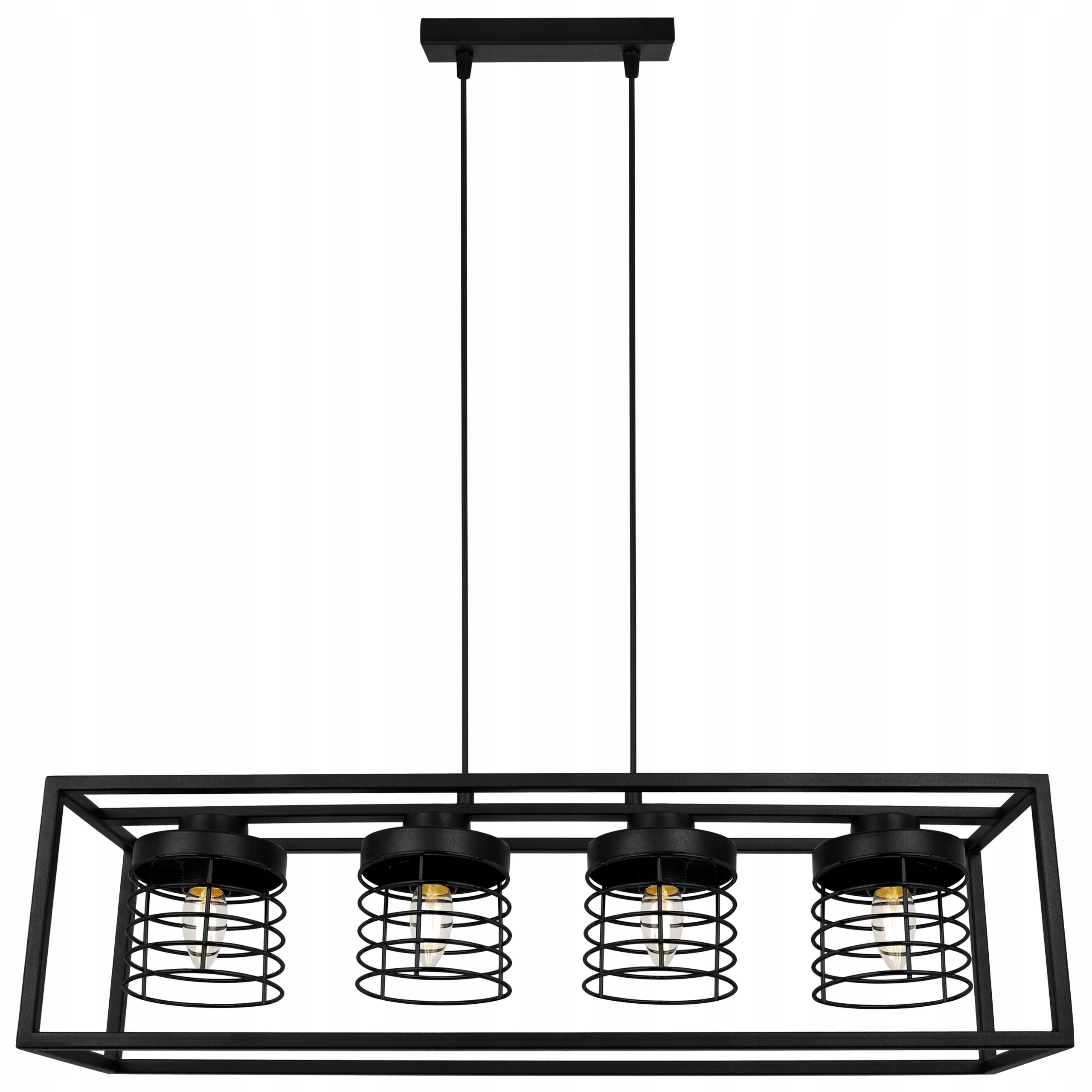 Lampa sufitowe wisząca Light Home LH Rasti Cage Klatka 4x E27 60W czarny