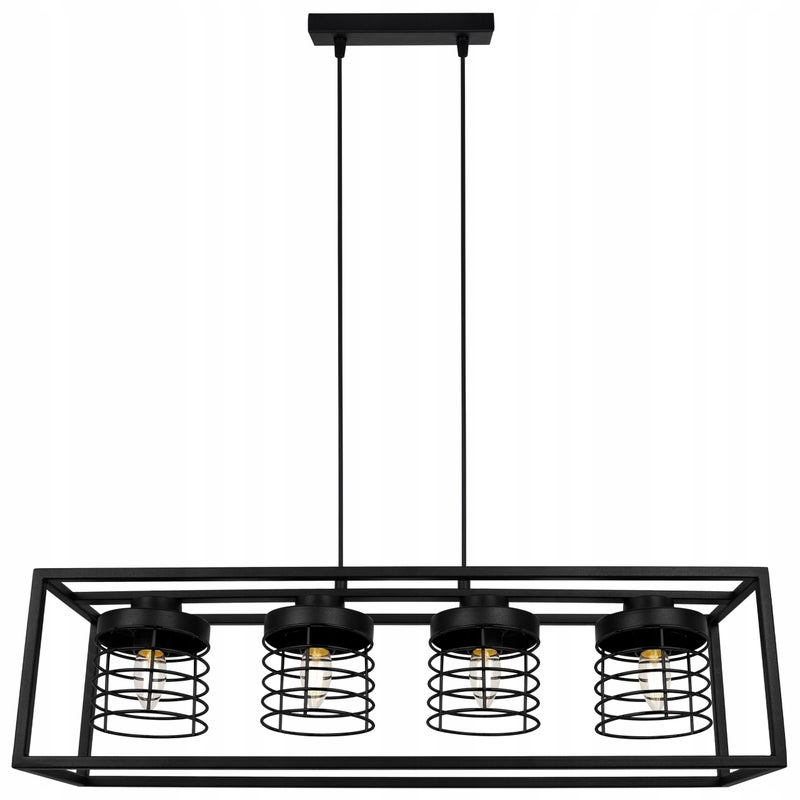 Lampa sufitowe wisząca Light Home LH Rasti Cage Klatka 4x E27 60W czarny