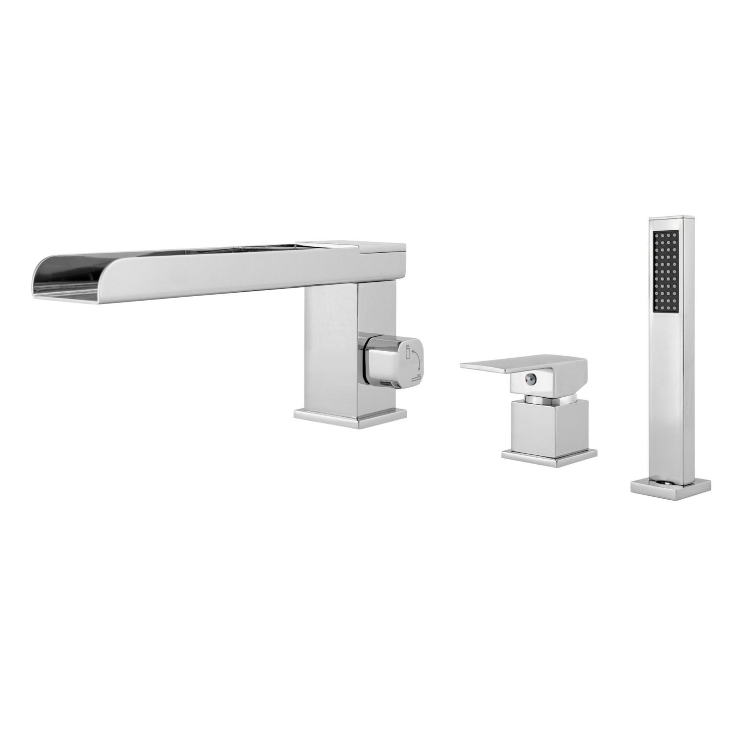 BATERIA WANNOWA 3-OTWOROWA NAWANNOWA STOJĄCA CHROM