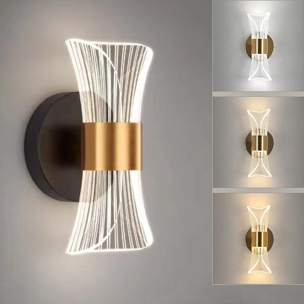 Dimmable 10W LED ścienna lampa - 3 kolory (Ciepła/Neutralna/Zimna Biała) - Oświetlenie nastrojowe do domu, sypialni, holu - Nowoczesny design.