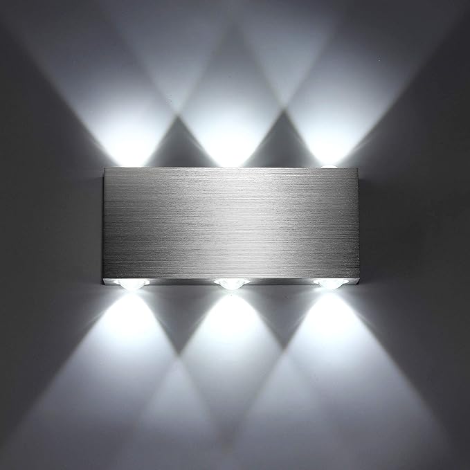 Kinkiet wewnętrzny LED 6 W, nowoczesny, kwadratowy kinkiet aluminiowy z regulacją wysokości, oświetlenie dekoracyjne do sypialni, biura, szafki nocnej