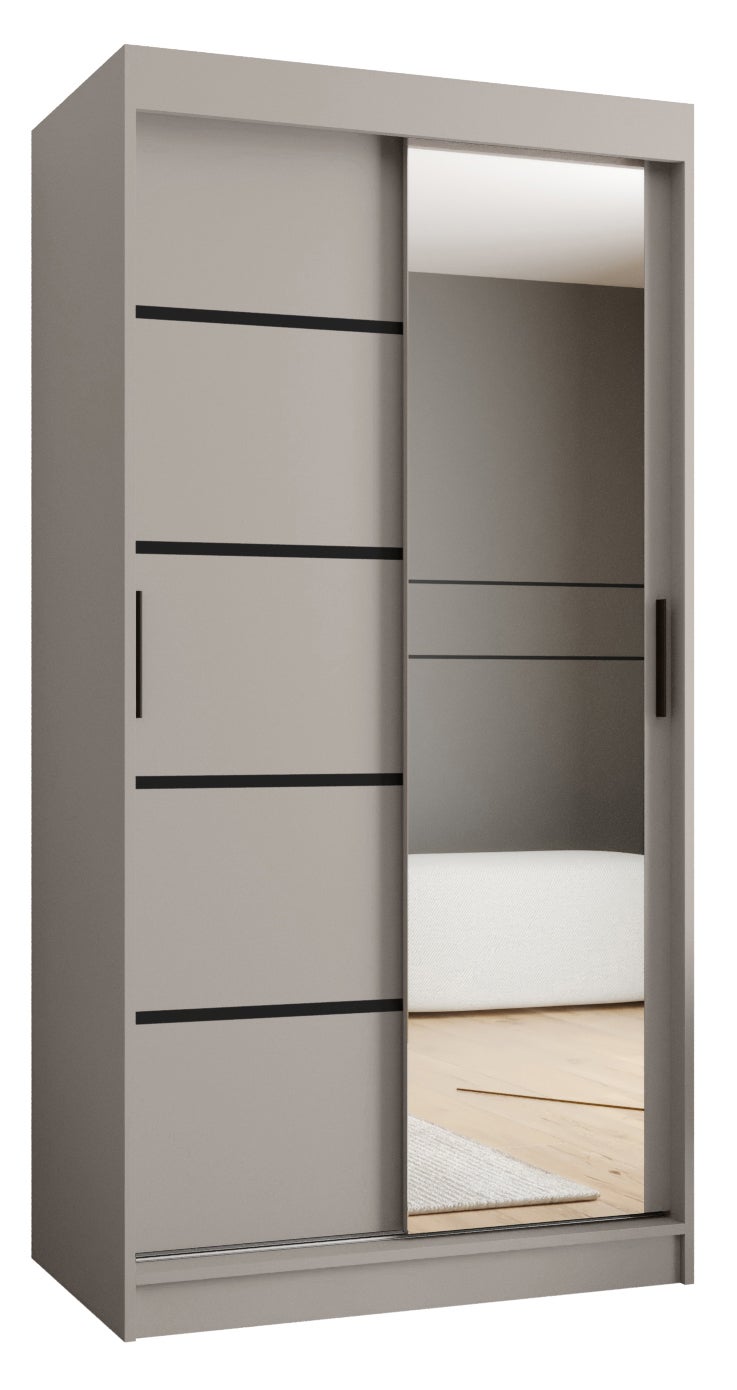 Szafa przesuwna garderoba RUBINO V2 100 x 62 x 200 cm Kaszmir