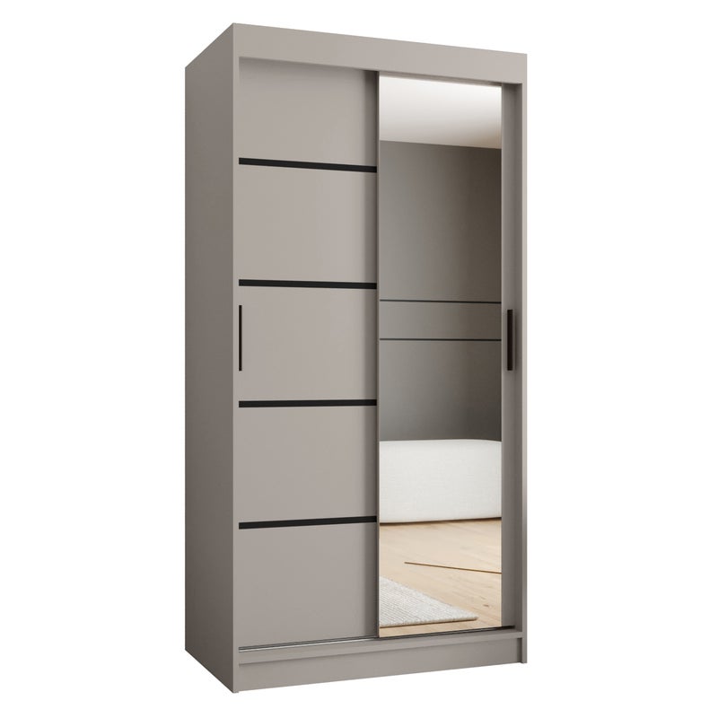 Szafa przesuwna garderoba RUBINO V2 100 x 62 x 200 cm Kaszmir