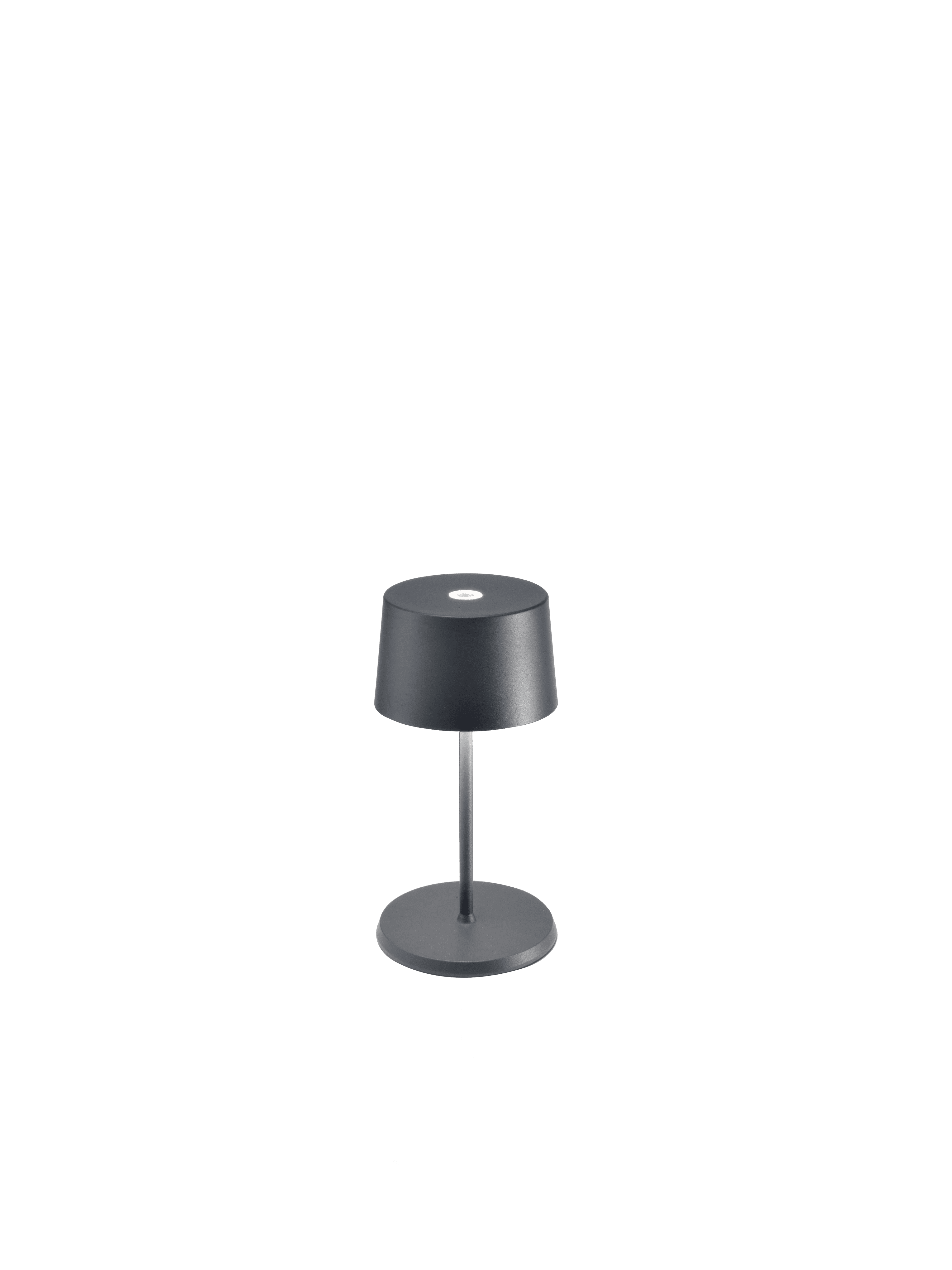 Lampa stołowa LED Olivia Pro Mini z możliwością ładowania i ściemniania, ciemnoszara