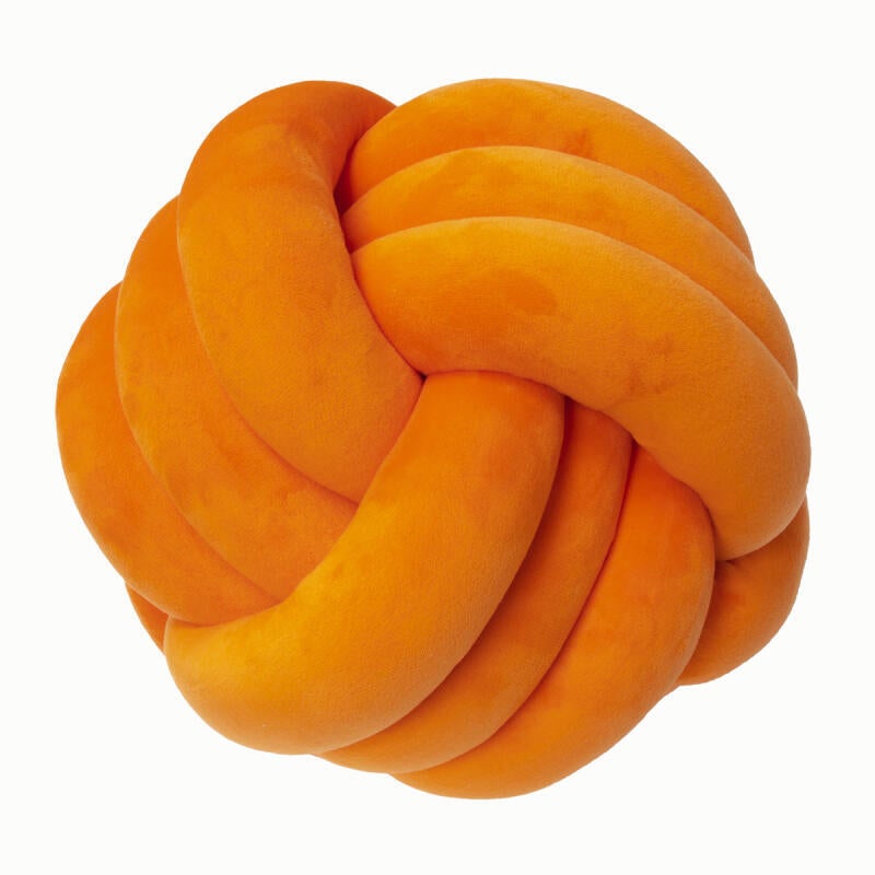 Dekoracyjna poduszka wiązana – miękka i wygodna, idealna do sypialni, sof, biur i innych pomieszczeń. (pomarańczowa, 22 cm)