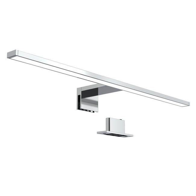 Kinkiet łazienkowy LED - chrom - 8W 780lm - 4000K - IP44 - uchwyt ścienny i do lustra