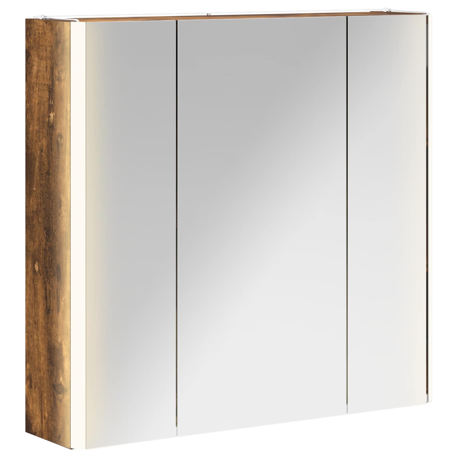 Szafka z lustrem do łazienki Dąb wędzony 63,5 x 15,5 x 60,5 cm