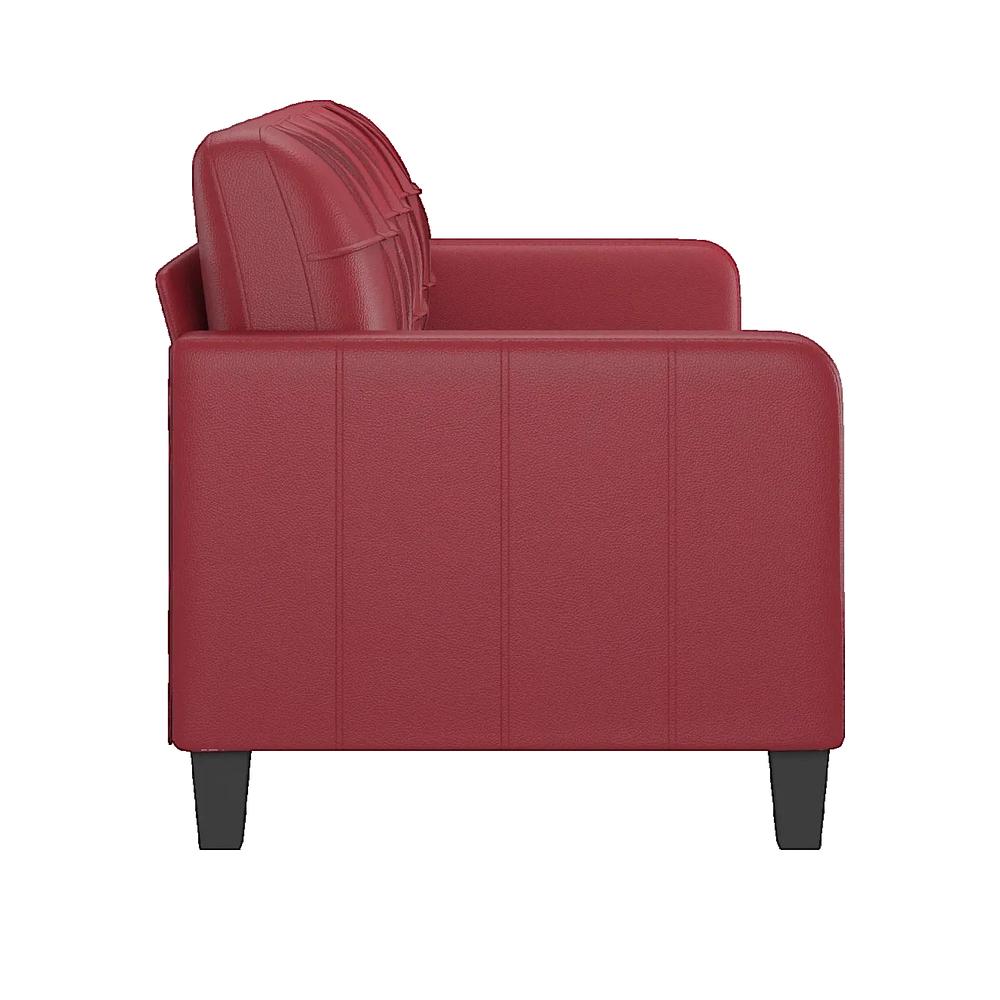 Sofa vidaxl 3-osobowy czerwony skóra ekologiczna i metalowa rama