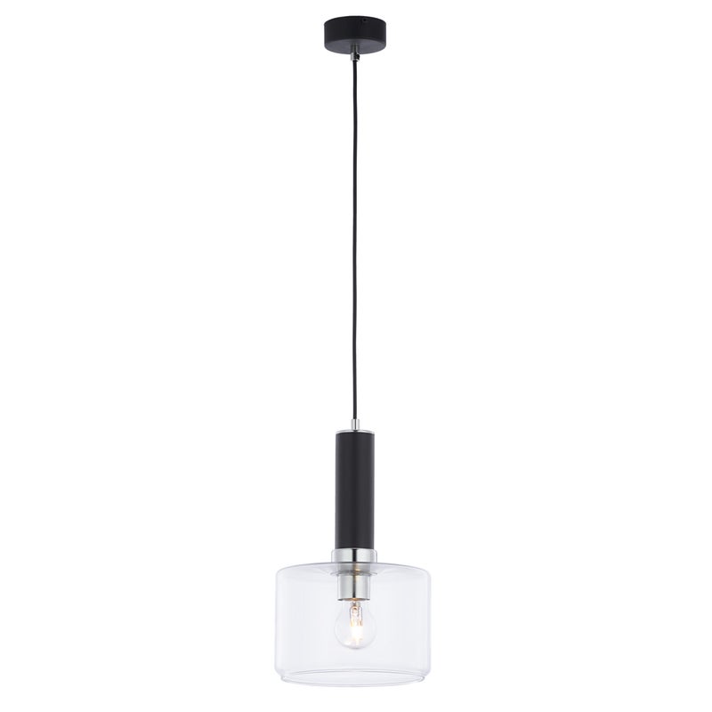 VANES lampa wisząca Jupiter srebrny/czarny E27 20x20x39-80 cm 1 szt.
