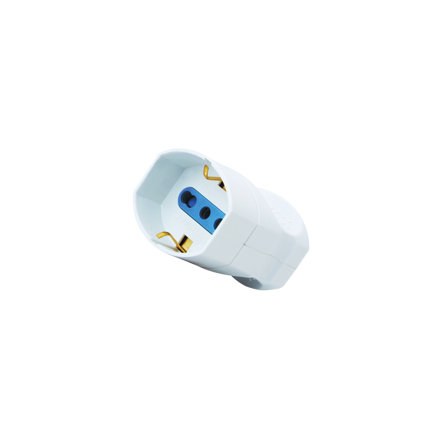 Alcapower wtyczka elektryczna adapter Bipasso i Schuko 16A 250V AC moc maksymalna 1500W idealna do standardowych połączeń domowych i biurowych