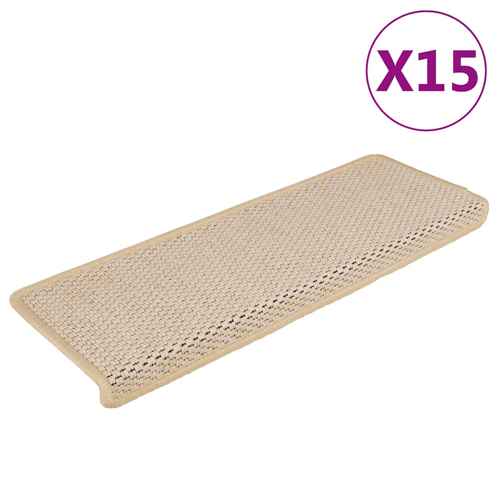 Samoprzylepne nakładki na schody, 15 szt., 65x21x4 cm, Berber vidaXL