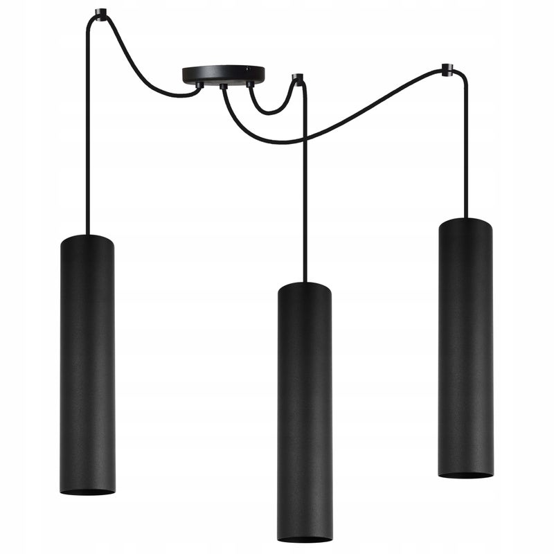 Lampa sufitowa wisząca Light Home LH Spider Tuba 3x GU10 20W czarny