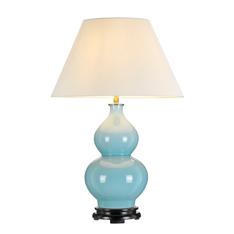 Lampa stołowa ceramiczna jasnoniebieska Harbin E27 60W Designer's Lightbox