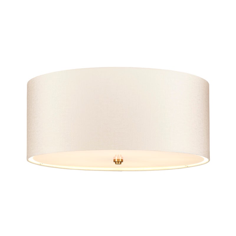 Plafon abażurowy okrągły 55.9 cm 5xE27 60W postarzany mosiądz Fletcher Flush Designer's Lightbox