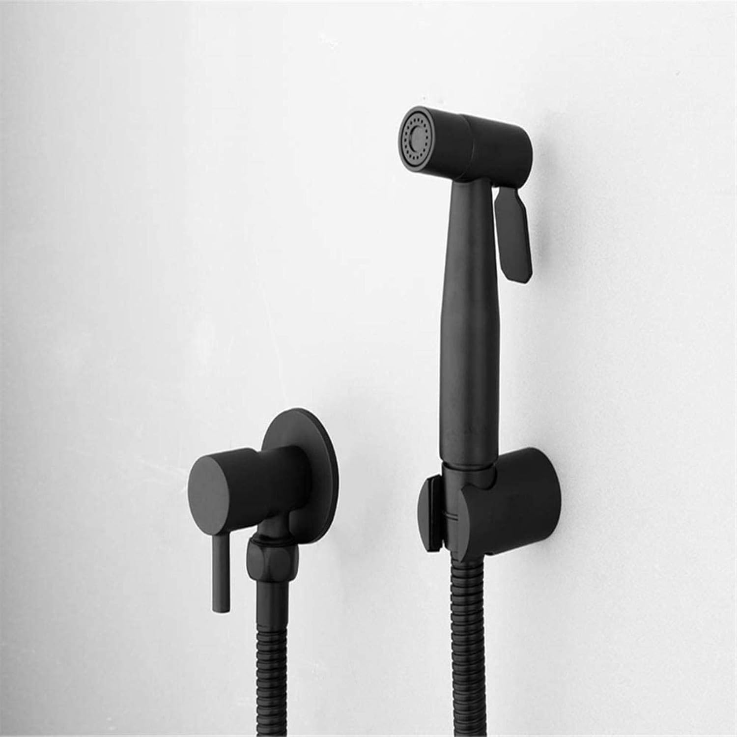 Czarny Bidet Ścienny Pommeau – Wysokie Ciśnienie, Ekonomiczny, Higieniczny Zestaw Natryskowy WC, Do Łazienki