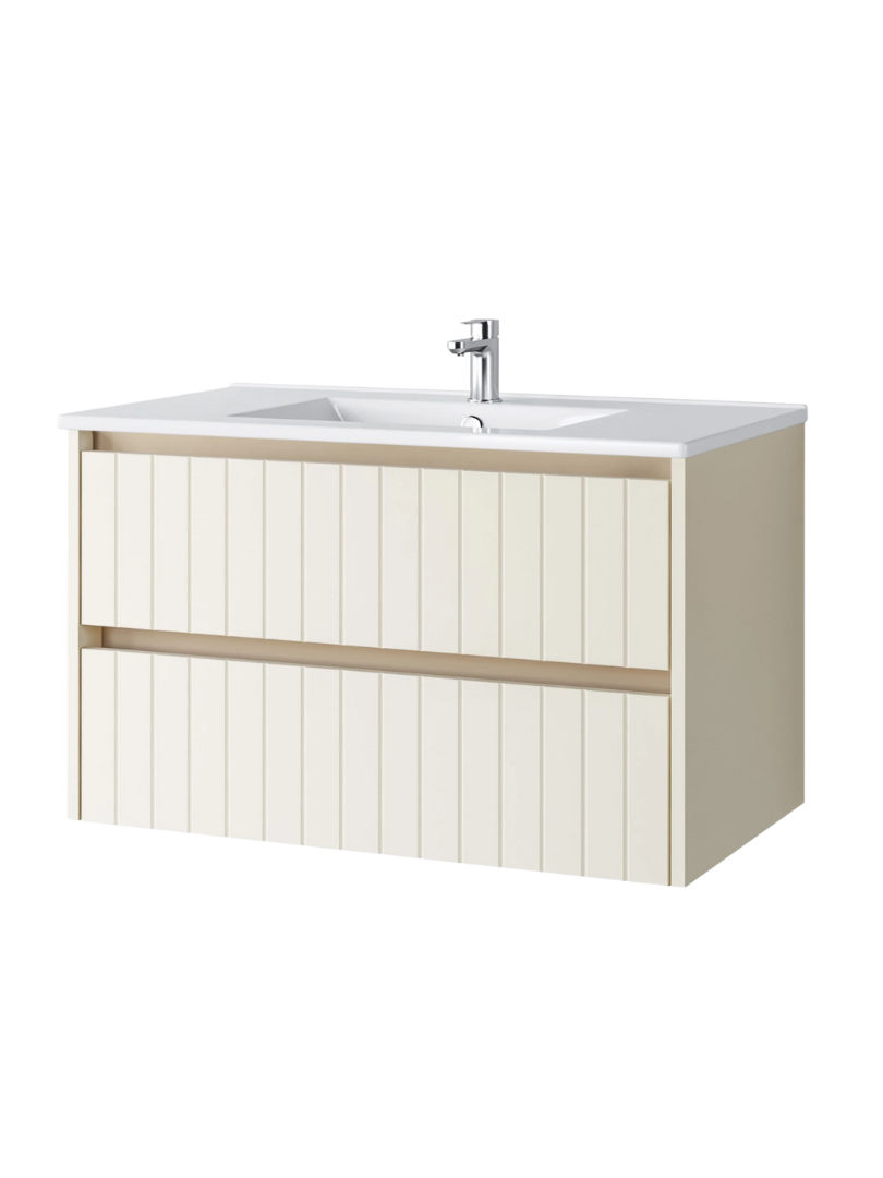 Zestaw szafka łazienkowa z umywalką ceramiczną Uptrend MELITO 80 Almond Mat 1 kpl.