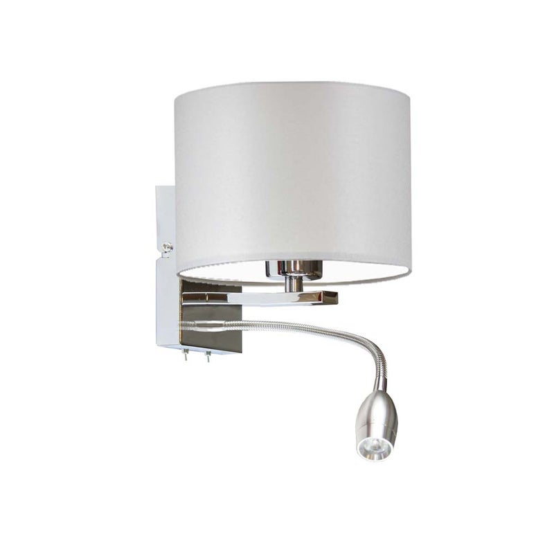 Kinkiet LED lampa ścienna lampa na ścianę z abażurem walec MOTO