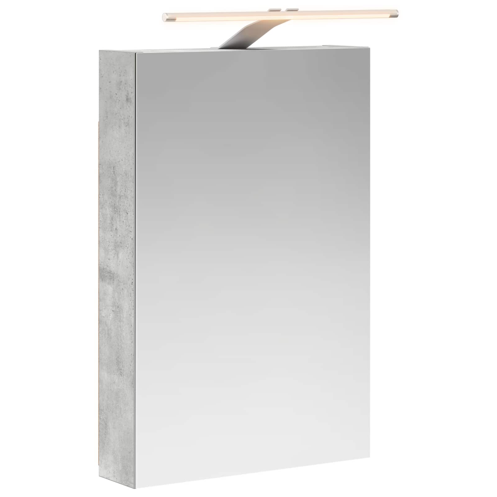 Szafka z lustrem do łazienki Betonowy szary 40 x 10,5 x 60,5 cm