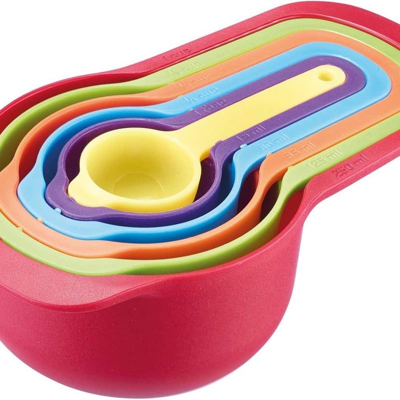 Zestaw 6 łyżek miarowych, zakresy pomiaru: 7,5/15/60/85/125/250 ml, plastik, bez BPA