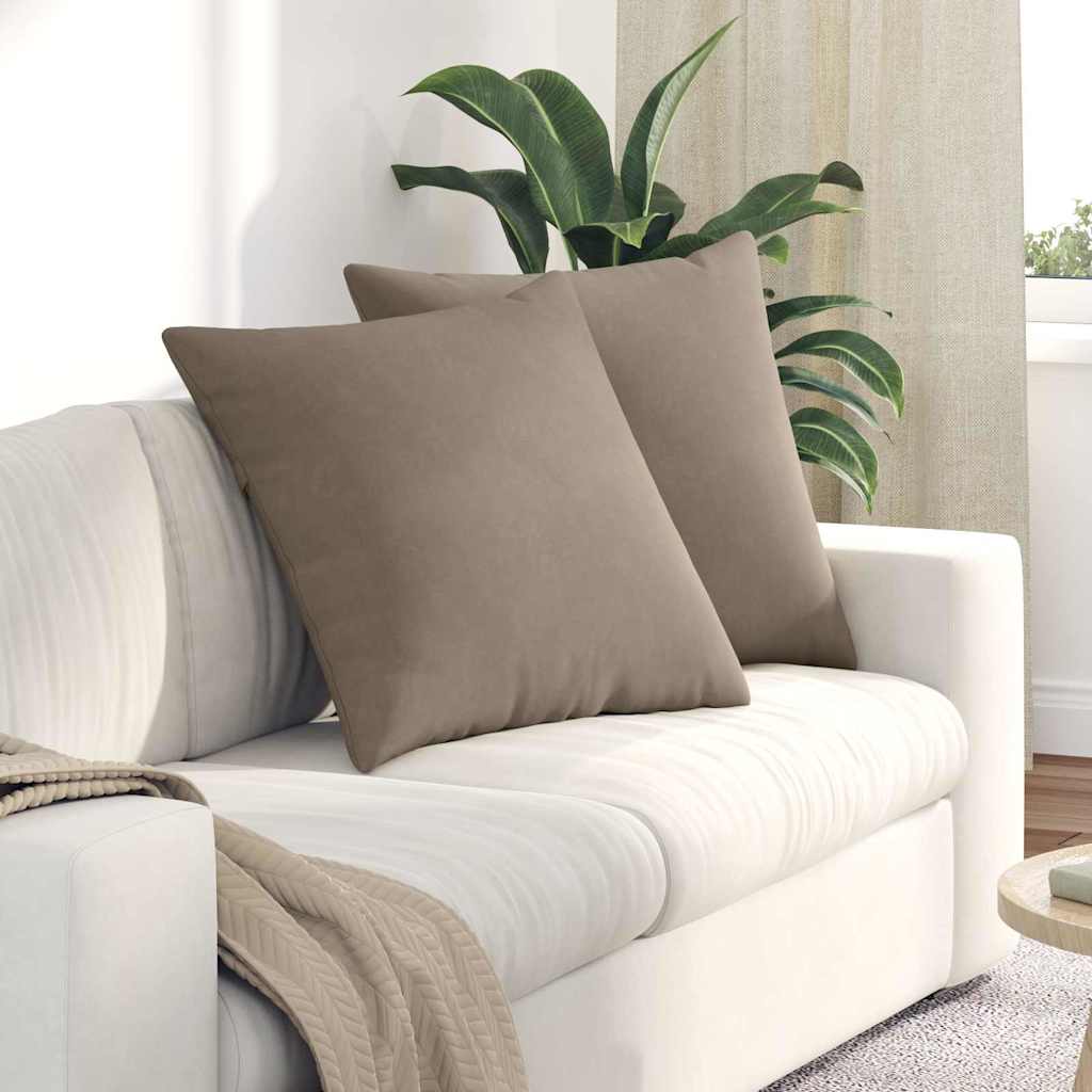 Poduszki na sofę 2 pcs Ciemnoszary 80 x 80 cm tkanina vidaXL