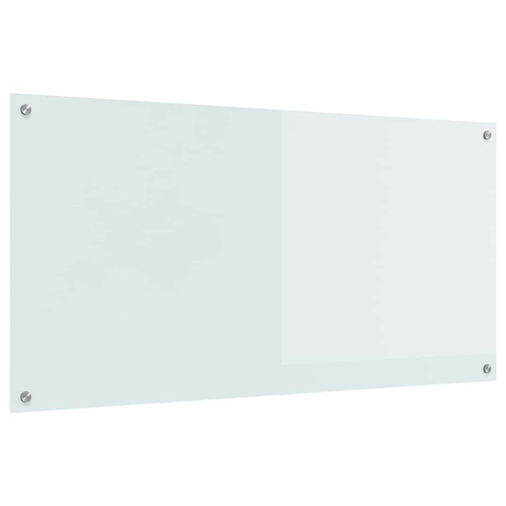 Panel Kuchenny ze Szkła Hartowanego 120x60 cm Biały do Kuchni