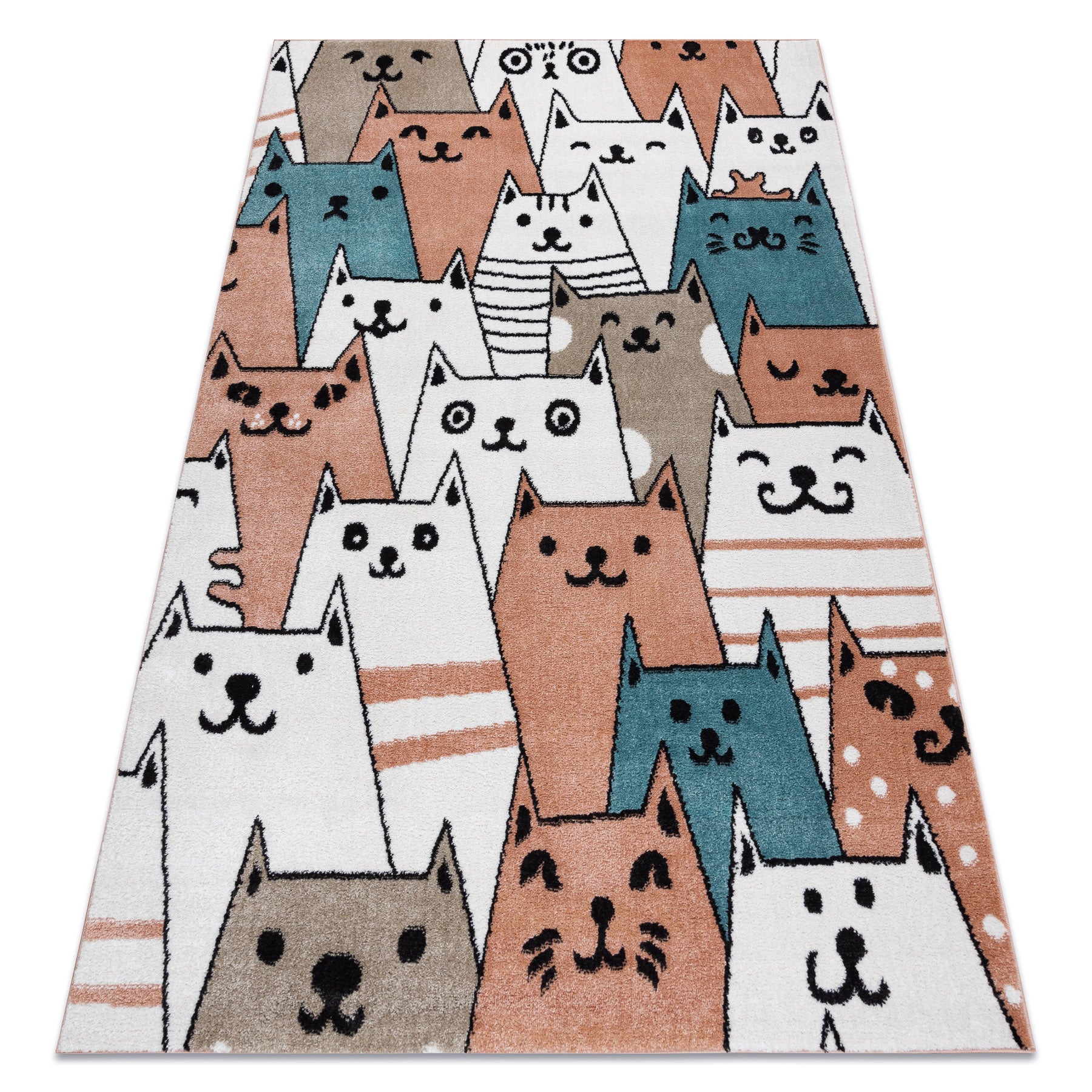 Dywan FUN Gatti dla dzieci, koty, kotki różowy 140x190 cm