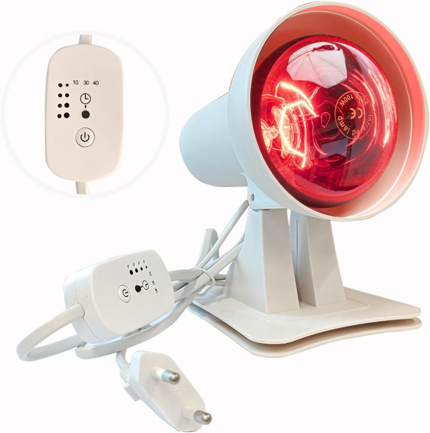 Lampa na podczerwień terapia światłem podczerwonym watów z timerem i regulacją temperatury regulowany kąt nachylenia relaksowania zmęczonych mięśni