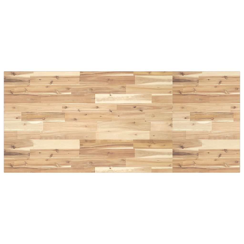 Blat Drewniany Akacjowy Lity do Biurka 140x60 cm Grubość 2 cm Brązowy