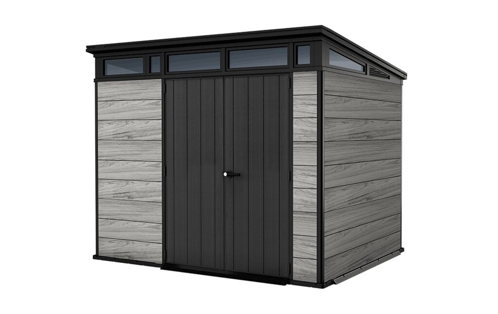 Domek ogrodowy Keter PENT Signature 9x7 Storm Grey, z podłogą