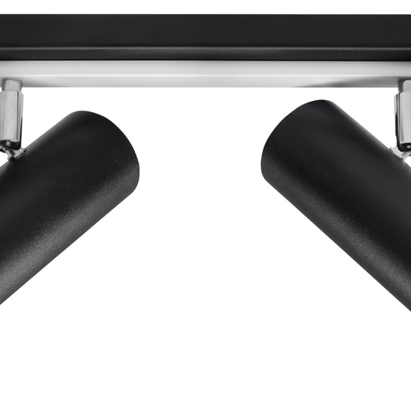Plafonnier Acier Noir GU10 2 Direzione