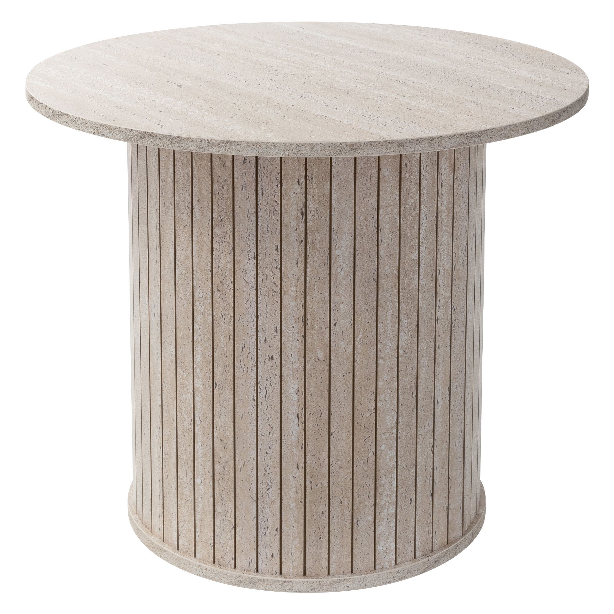 ML-Design okrągły stolik kawowy Ø60x50 cm wyglad kamienia bezowy stolik nowoczesny stolik do salonu z podwyższanym blatem elegancki stolik pomocniczy