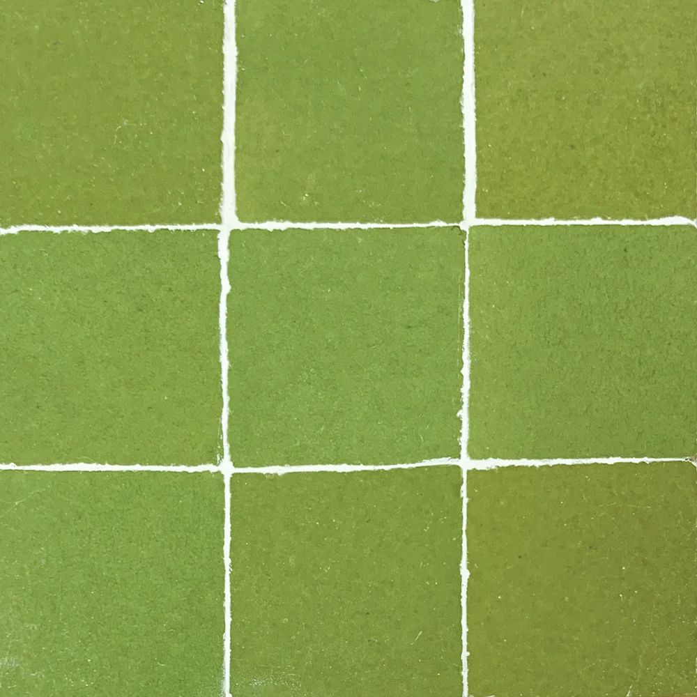 Zellige "Lime" – patchwork płytek Zellige w kolorze jasnozielonym 10×10 cm – 100 szt., 1 m² – płytki ścienne do łazienek i kuchni.