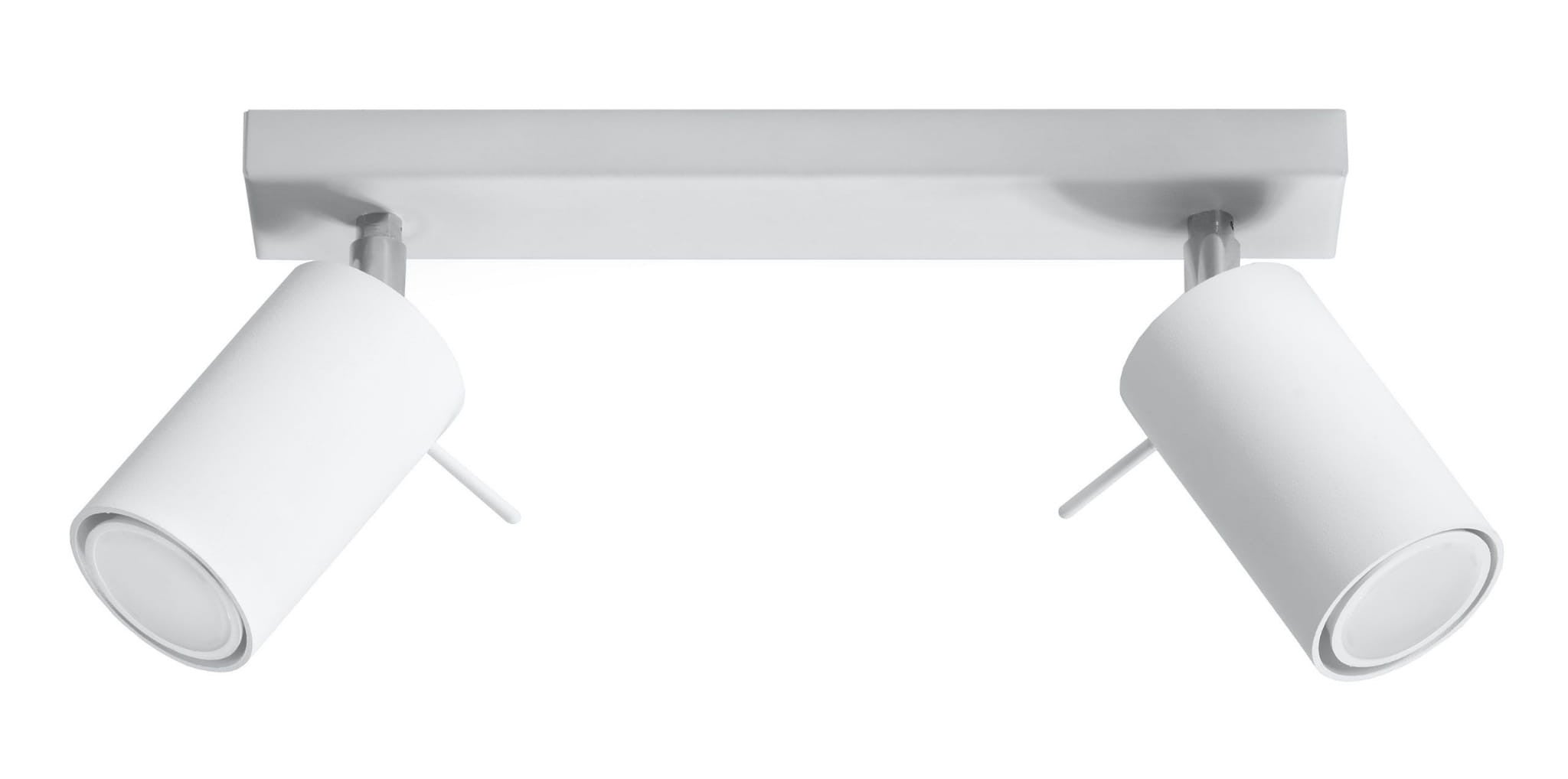 Plafonnier Acier Blanc GU10 2 Ring