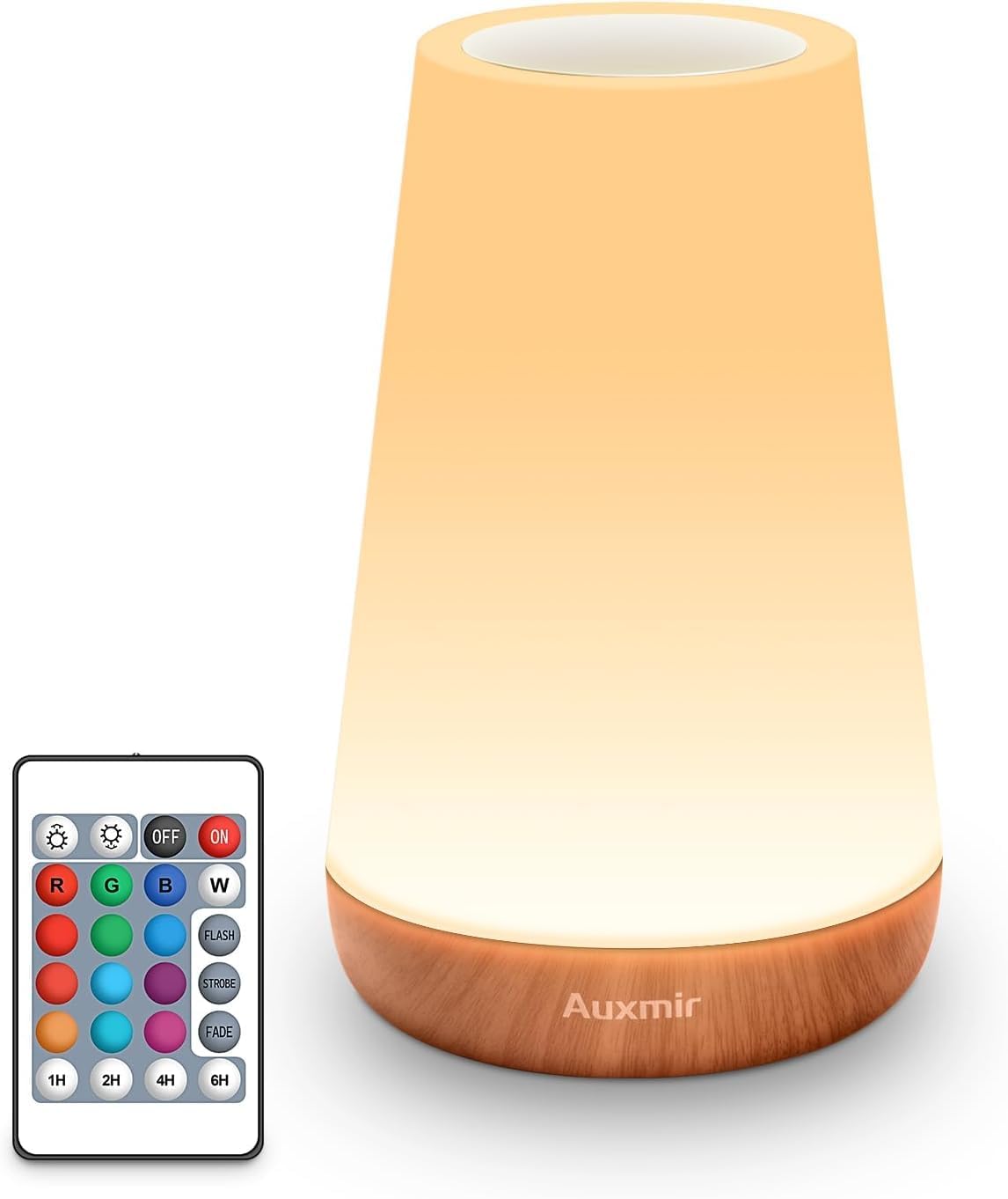 Czuła na dotyk lampka nocna LED z 13 kolorami RGB, ładowana przez USB, zdalnie sterowana, idealna do sypialni, salonu lub na kemping.