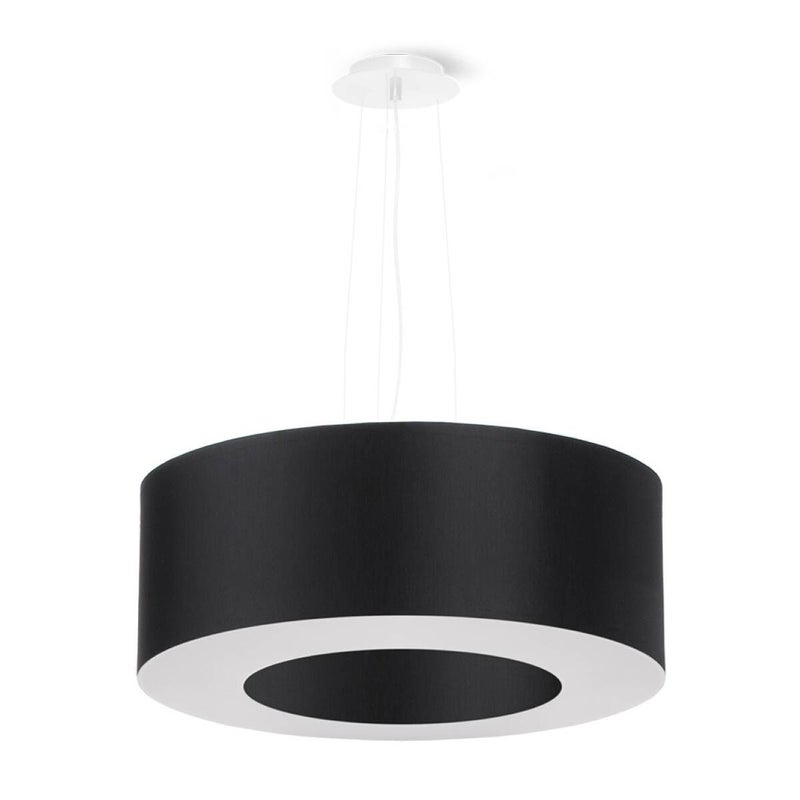 Lampa wisząca okrągła czarna Ø50 cm SATURNO 5xE27 15W SL.0748 Sollux Lighting