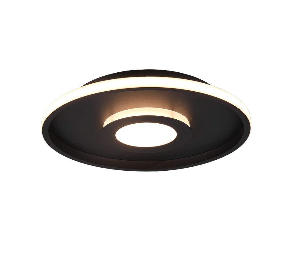 Plafon okrągły ASCARI LED 35W Ciepła biel 4100 lm czarno-biały wym:6,8x40x40cm IP44 Trio