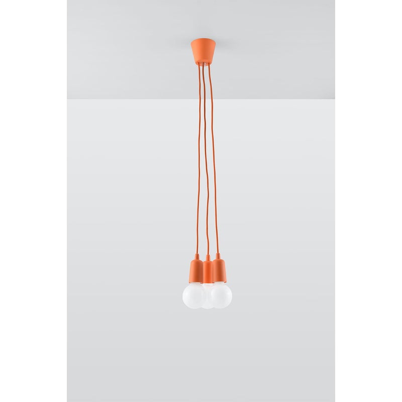 Suspension PVC Orange E27 3 Diego