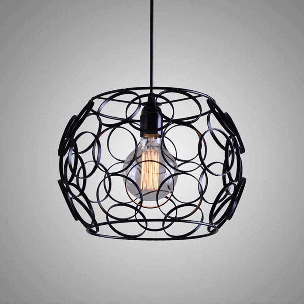 Kreatywny żyrandol z ażurowego żelaza oprawka styl retro industrialny sufitowa lampa jednopunktowa oświetlenie dekoracyjne do restauracji i baru
