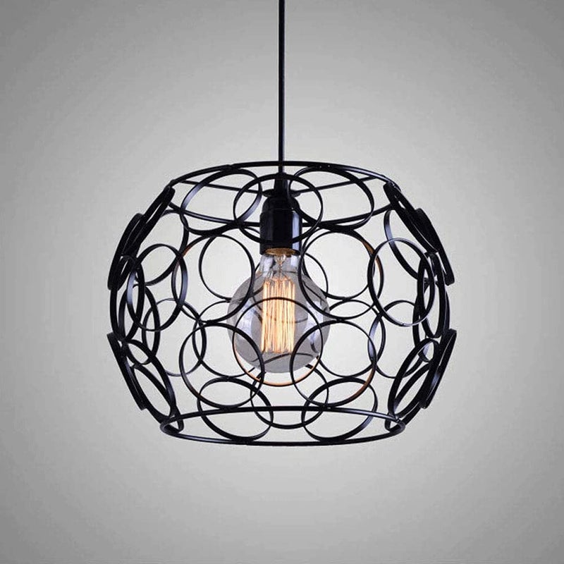 Kreatywny żyrandol z ażurowego żelaza oprawka styl retro industrialny sufitowa lampa jednopunktowa oświetlenie dekoracyjne do restauracji i baru
