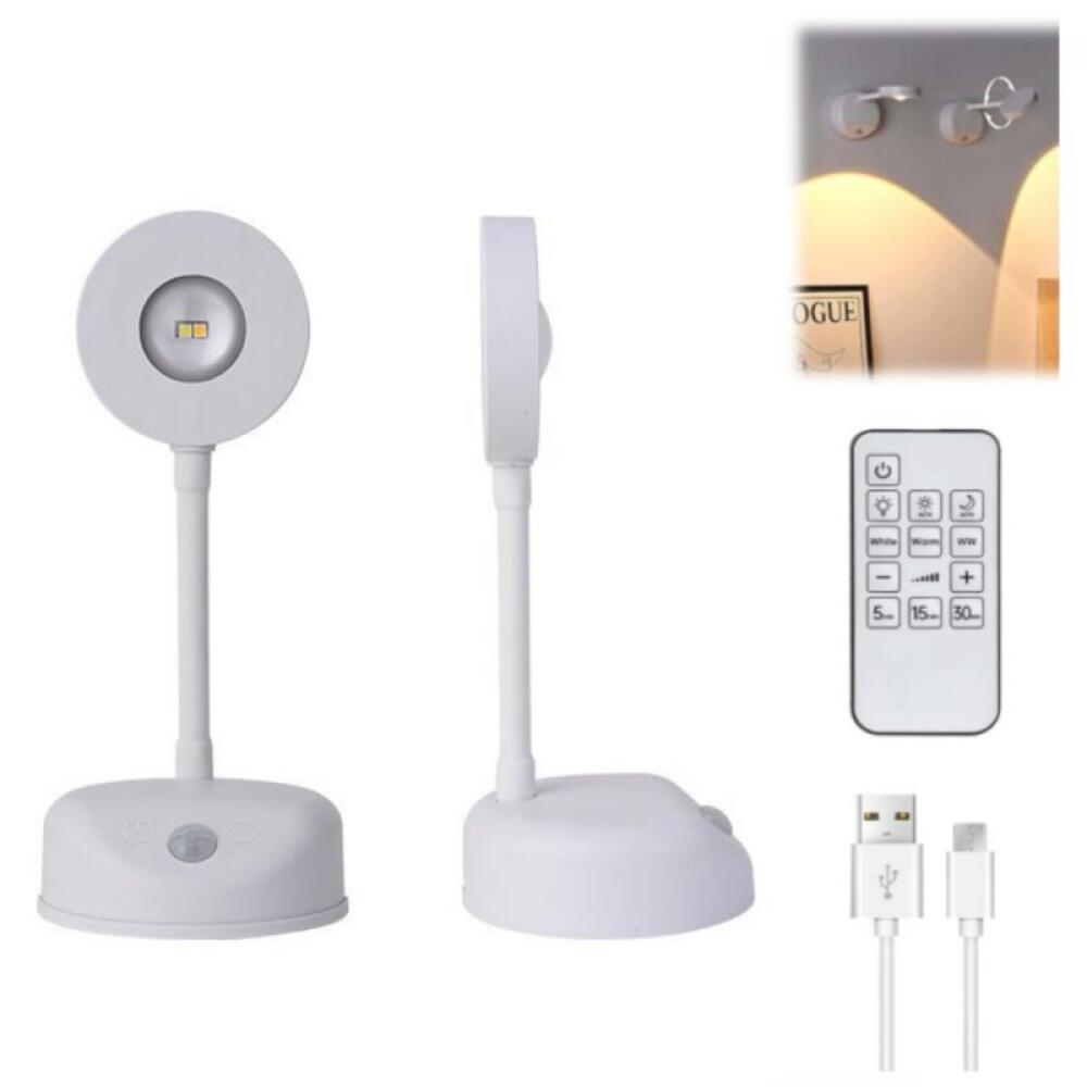 Bezprzewodowa lampa ścienna z 3 trybami oświetlenia, lampa ścienna LED ładowana przez USB, odpowiednia do szafek, obrazów, luster, mebli itp.
