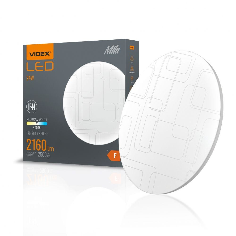 Plafon okrągły biały LED 24W wym: 6,5 x 32,5 cm Videx