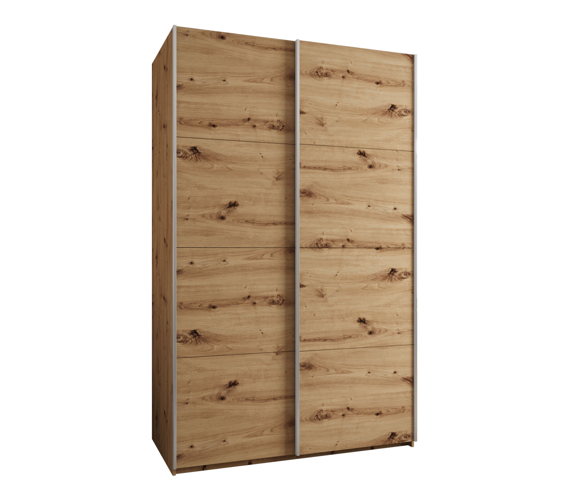 Szafa przesuwna wysoka Lux 1 160 x 64 x 245,5 cm artisan + artisan + u. srebrny - Abiks Meble