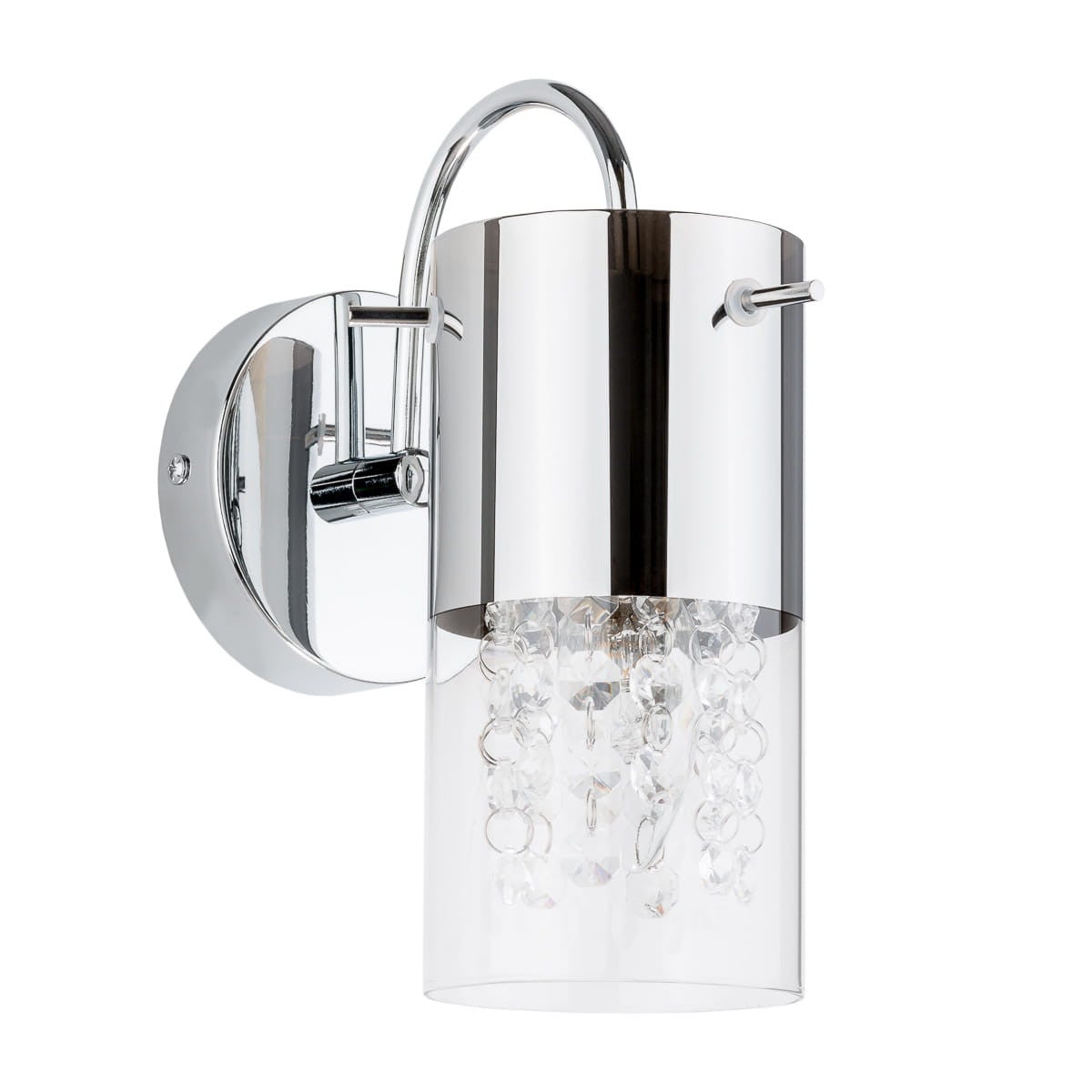 Kinkiet nowoczesny MARQU chromowany przezroczysty 1xE14x40W kryształ wym:25x10x17cm IP20 Italux