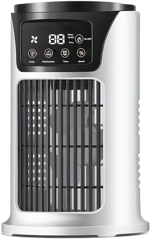 Przenośna klimatyzacja, nawilżacz powietrza, wentylator, oświetlenie otoczenia, chłodziarka USB, funkcja 3 w 1, niezbędna chłodziarka USB do domowego