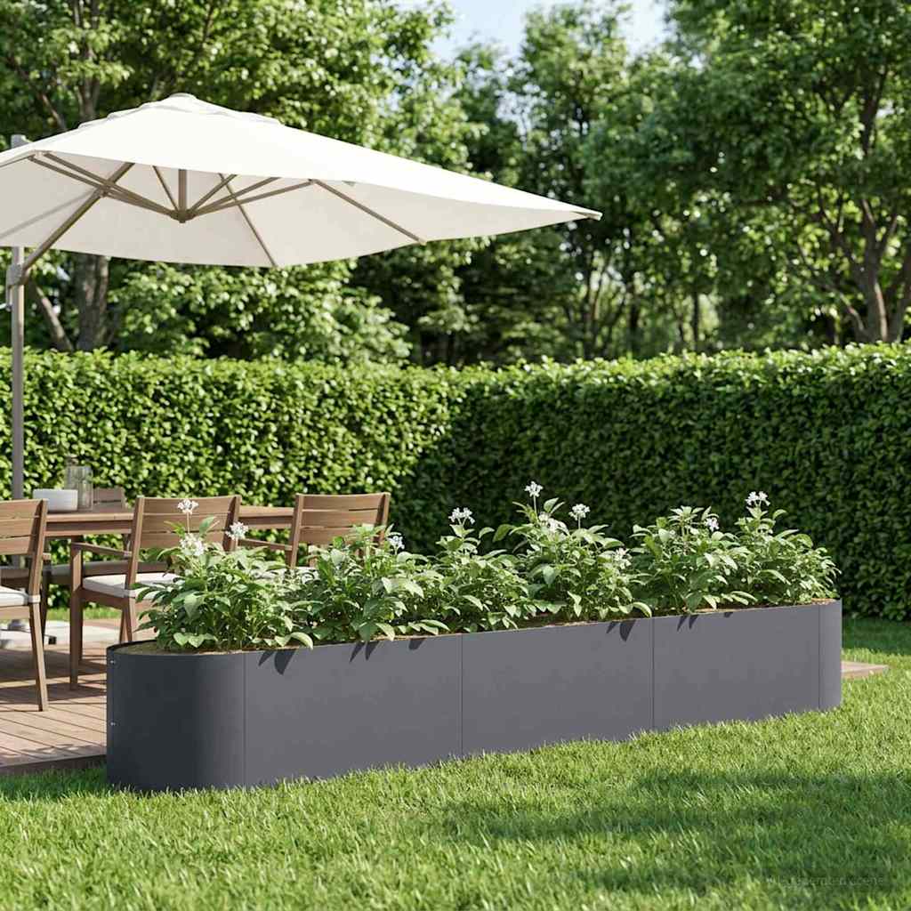 Podniesione Łóżko Ogrodowe antracytowy 300 x 40 x 40 cm Stal vidaXL